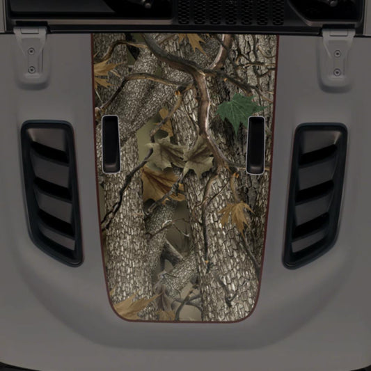 Jeep JL Wrangler Hood Decal Fits 2018-2025 Forest Camo 