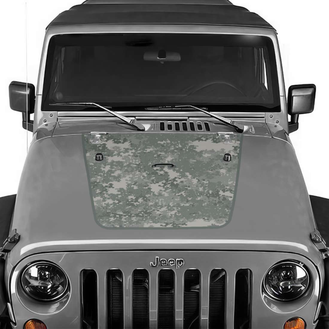 Jeep Wrangler Hood Decal - Digital Camo - Fits 2007-2017 JK