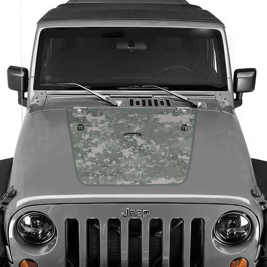 Jeep Wrangler Hood Decal - Digital Camo - Fits 2007-2017 JK