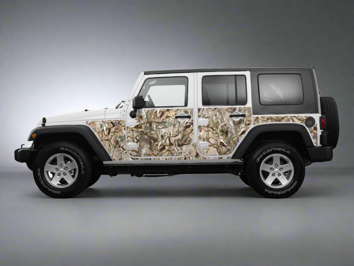 Pre-Cut Jeep Wrangler Wrap Kit - Buck Skull Camo