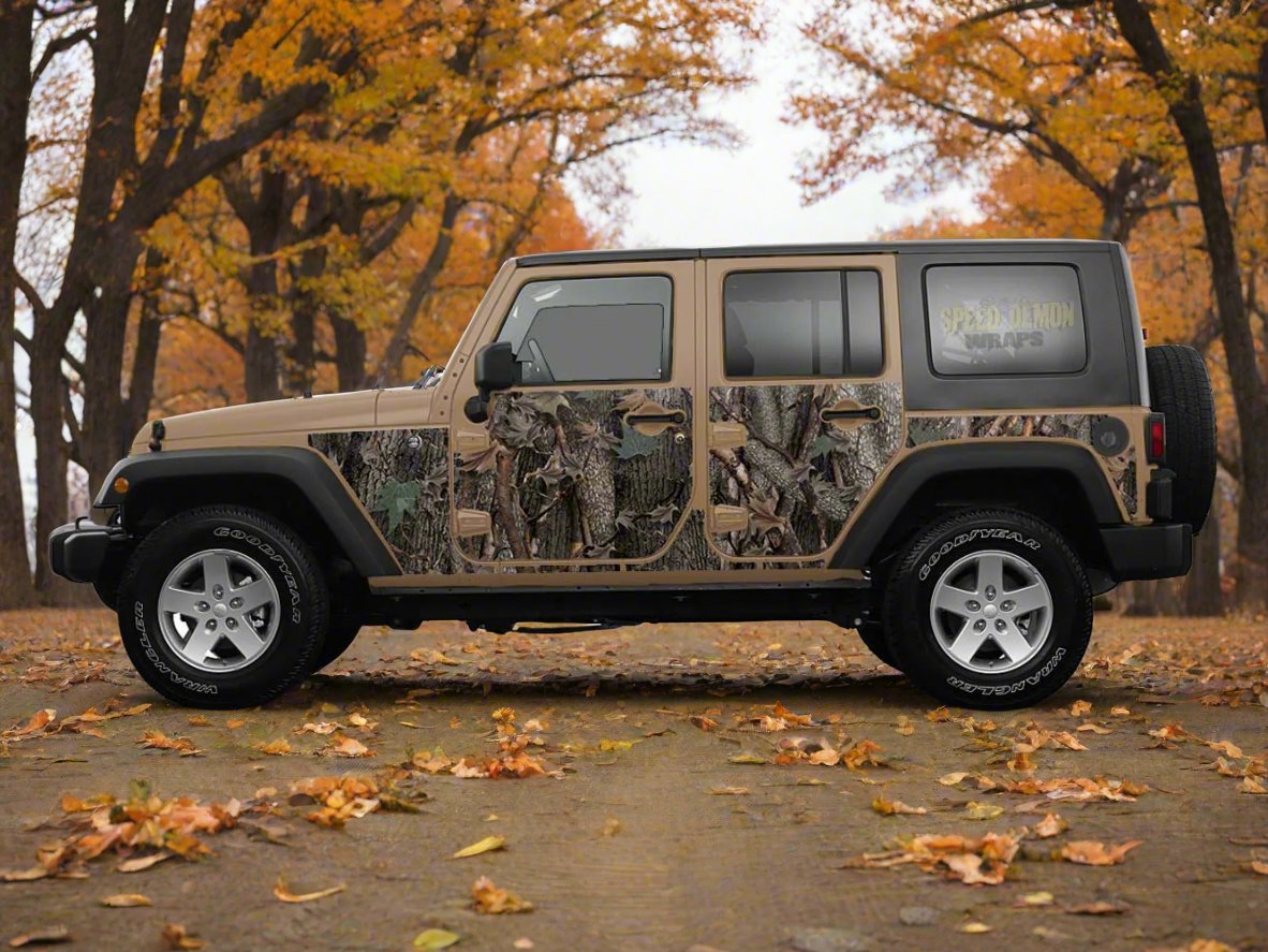 JKJeep Wrangler Wrap Oak Ambush Camo 