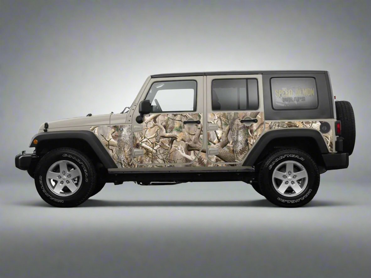 Pre-cut Jeep Wrangler Wrap Kit - Obliteration Camo