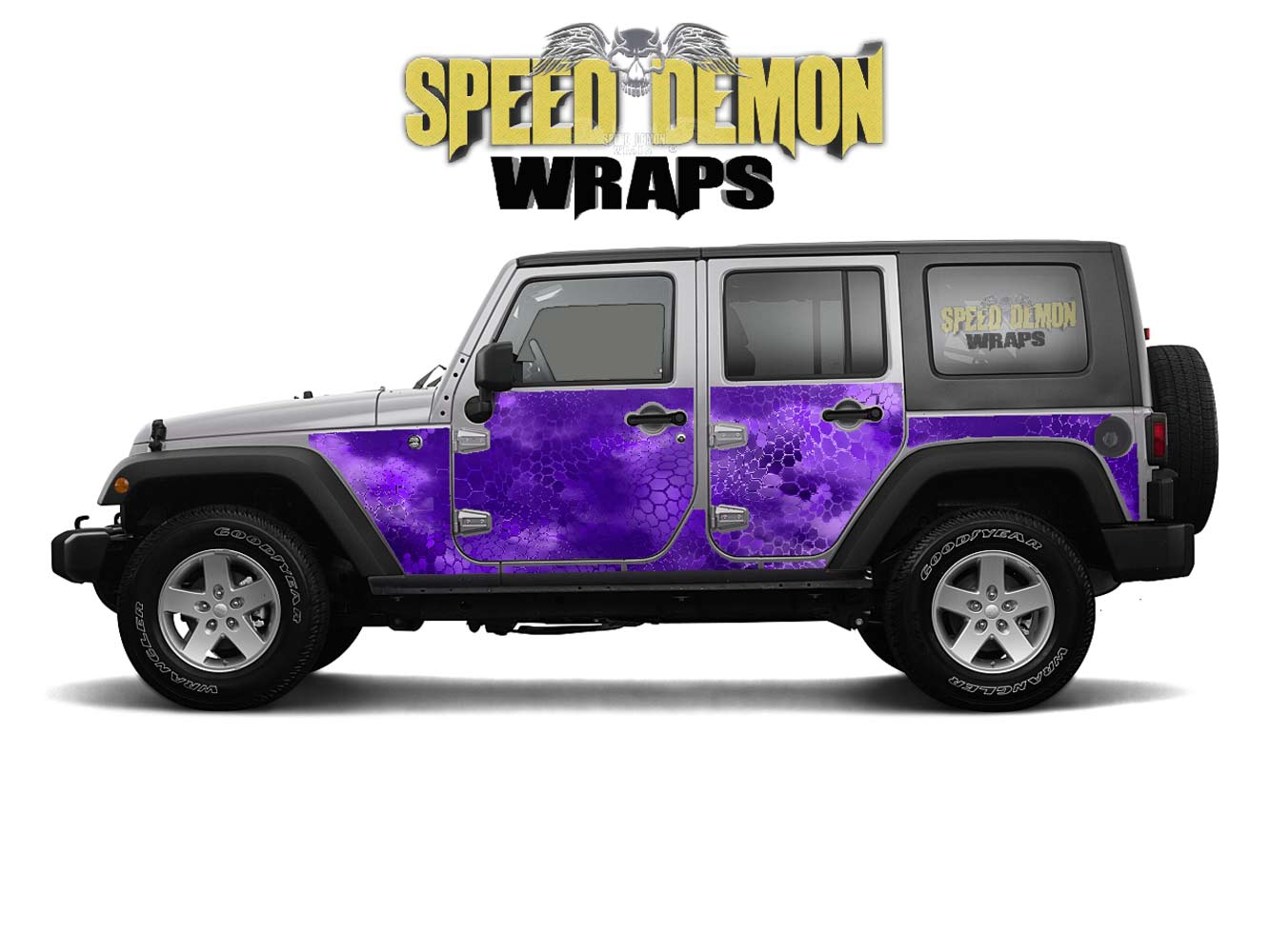 Pre-cut Jeep Wrangler Wrap Kit - Chameleon Camouflage - Fits Jk 2007-2017 - Lt/Rt Side