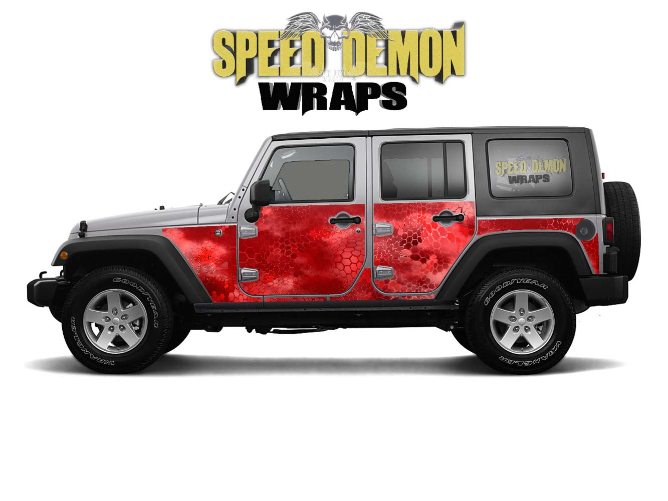 Pre-cut Jeep Wrangler Wrap Kit - Chameleon Camouflage - Fits Jk 2007-2017 - Lt/Rt Side