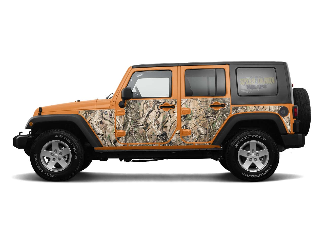 Pre-cut Jeep Wrangler Wrap Kit - Obliteration Skull Camo 