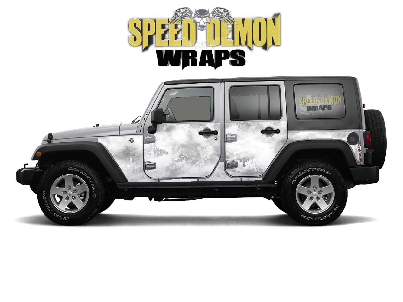 Pre-cut Jeep Wrangler Wrap Kit - Chameleon Camouflage - Fits Jk 2007-2017 - Lt/Rt Side