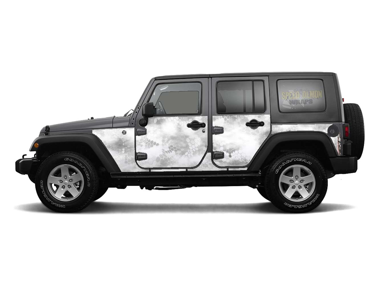 Pre-cut Jeep Wrangler Wrap Kit - Chameleon Camouflage - Fits Jk 2007-2017 - Lt/Rt Side