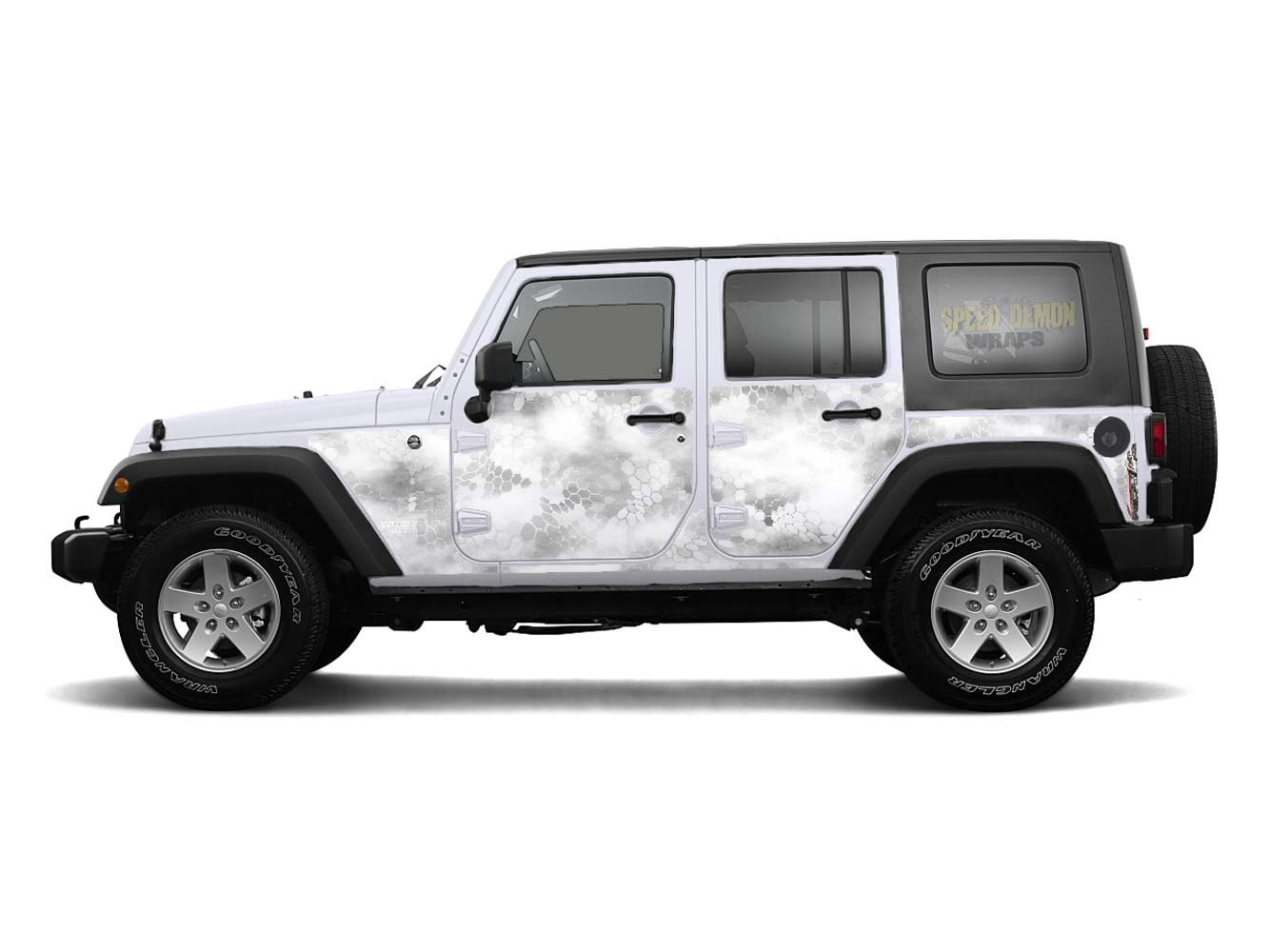 Pre-cut Jeep Wrangler Wrap Kit - Chameleon Camouflage - Fits Jk 2007-2017 - Lt/Rt Side