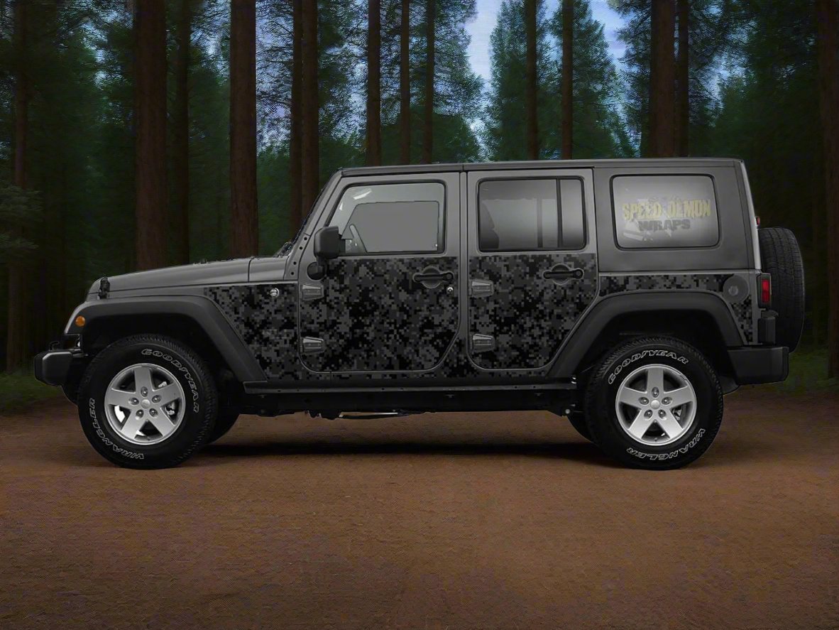 Pre-cut Jeep Wrangler Wrap Digital Camo 