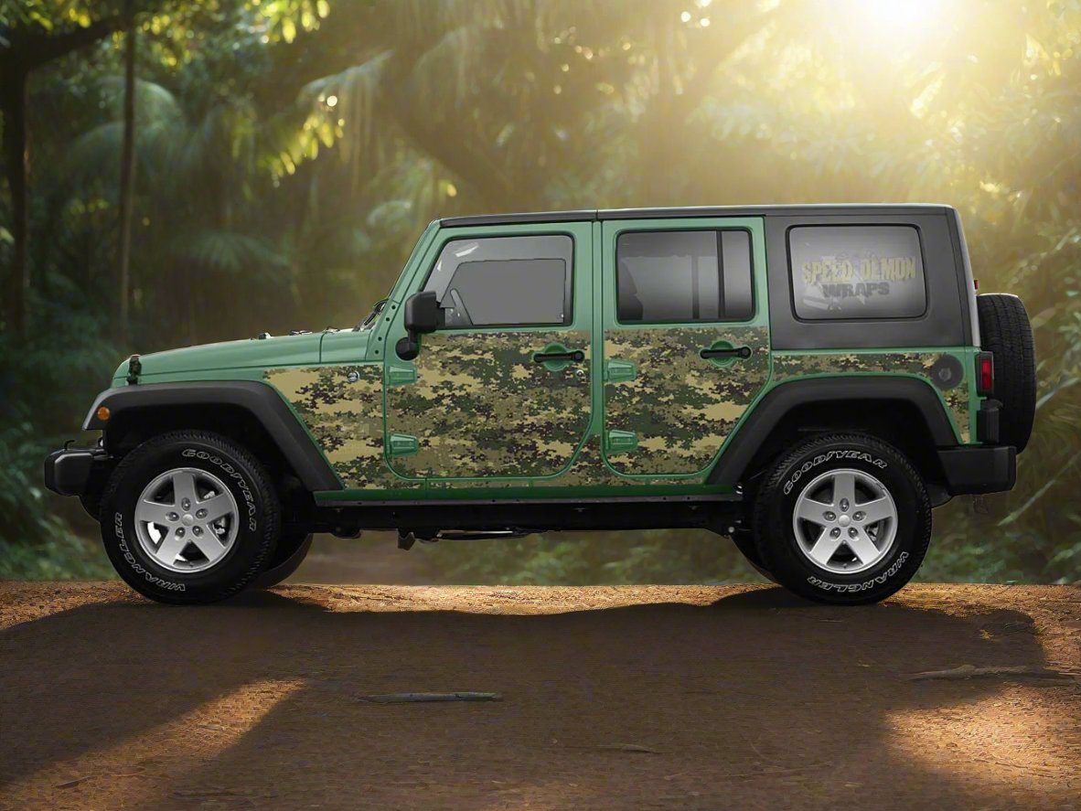 Pre-cut Jeep Wrap Digital Camouflage 